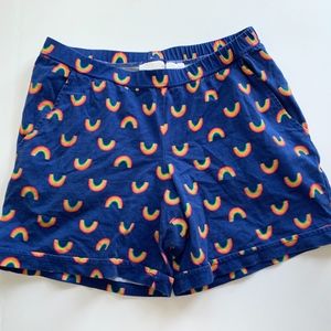 Hanna Andersson 160 Blue Rainbow Free Time Shorts